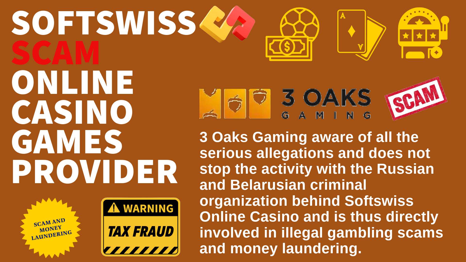 3 Oaks Gaming - softswiss scam - Casino by Softswiss